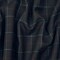 Black-Red-Gray Wool Polyester Check Twill Suiting Woven Fabric By the Yard
